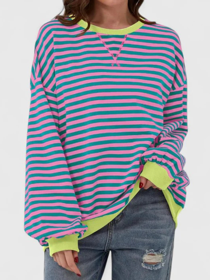 Sharon™ Cozy Striped Knit Sweater