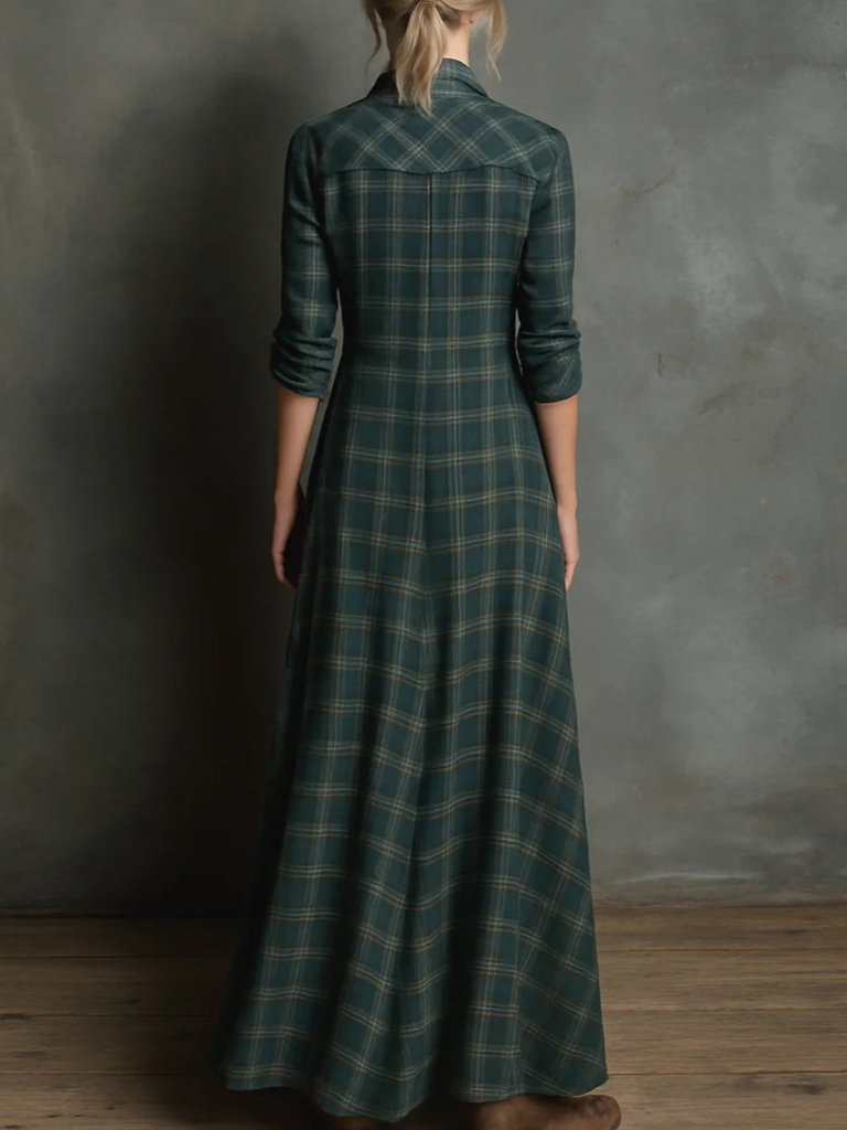 Olie™ Check Maxi Shirt Dress