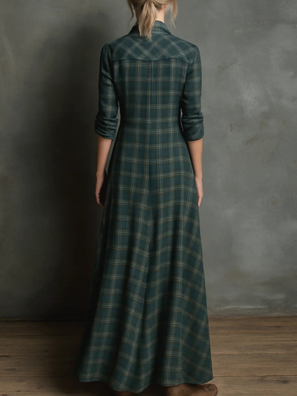 Olie™ Check Maxi Shirt Dress