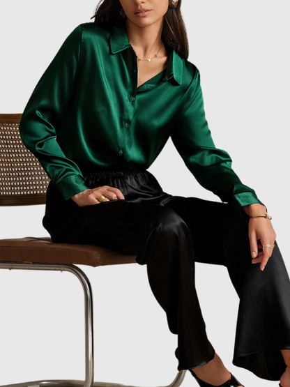 Ellis™ Luxe Silky Button Blouse