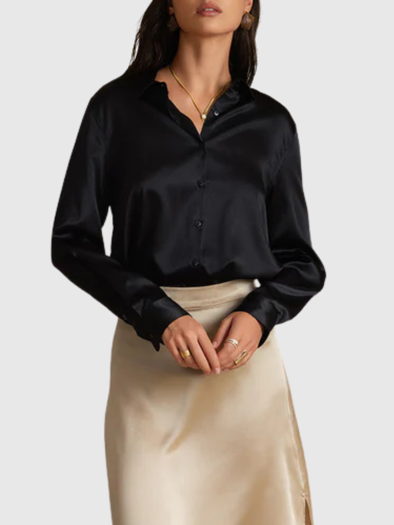 Ellis™ Luxe Silky Button Blouse
