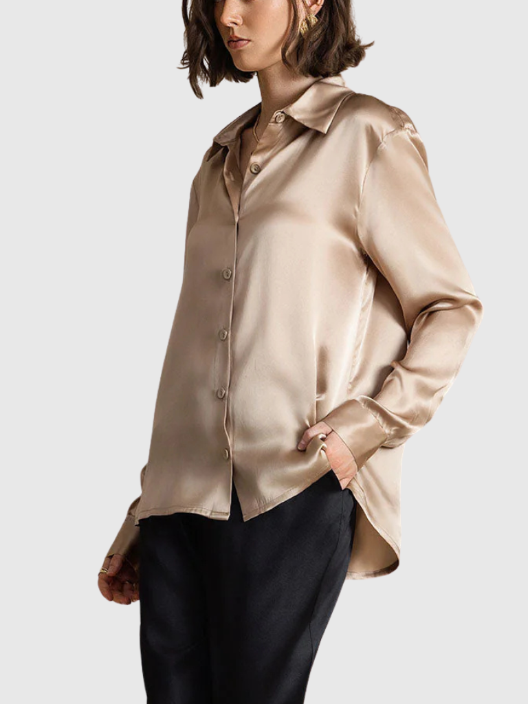 Ellis™ Luxe Silky Button Blouse