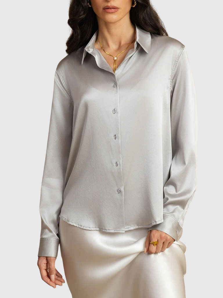 Ellis™ Luxe Silky Button Blouse