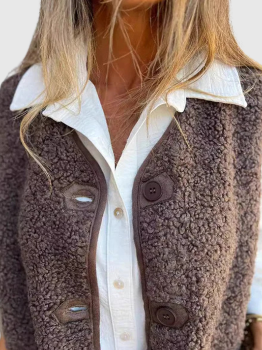 Judith™ Cozy Button Knit Vest