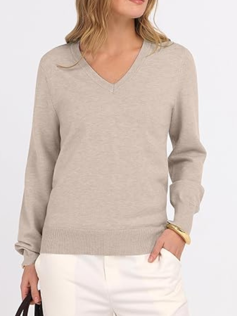 Audrey™ Cozy V-Neck Knit Sweater