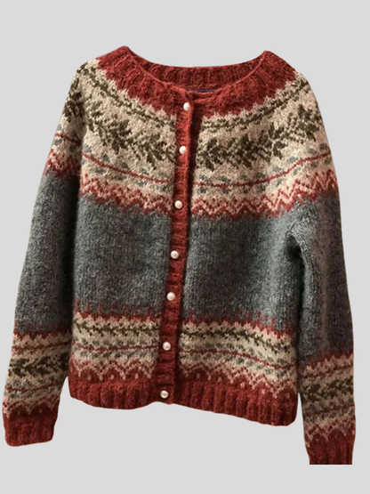 Ingrid™ Cozy Nordic Knit Cardigan