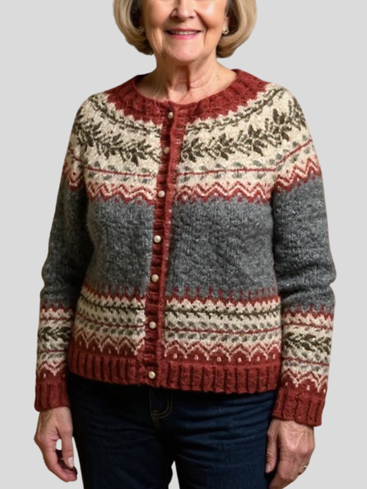 Ingrid™ Cozy Nordic Knit Cardigan