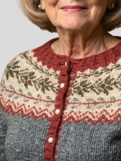 Ingrid™ Cozy Nordic Knit Cardigan