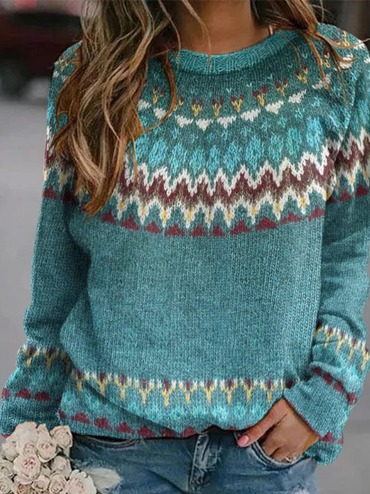 Helena™ Cozy Nordic Knit Sweater