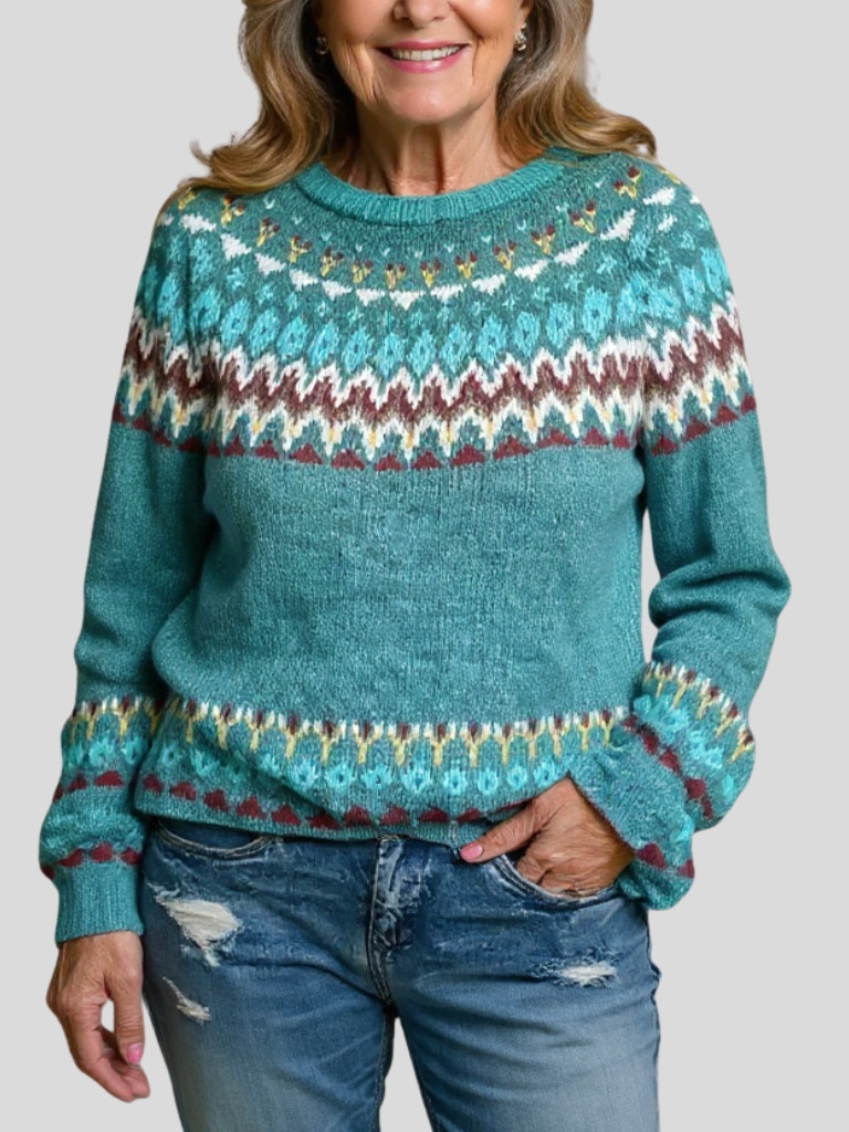 Helena™ Cozy Nordic Knit Sweater