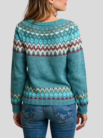 Helena™ Cozy Nordic Knit Sweater
