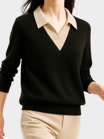 Elaine™ Cozy Layered Knit Sweater