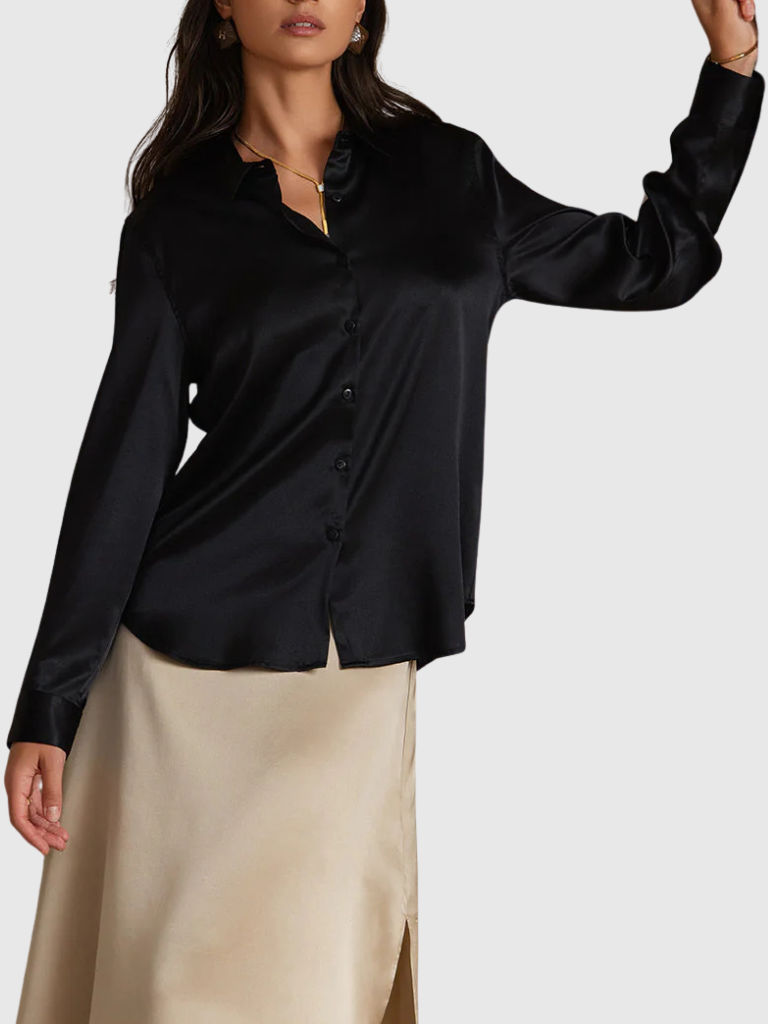 Ellis™ Luxe Silky Button Blouse