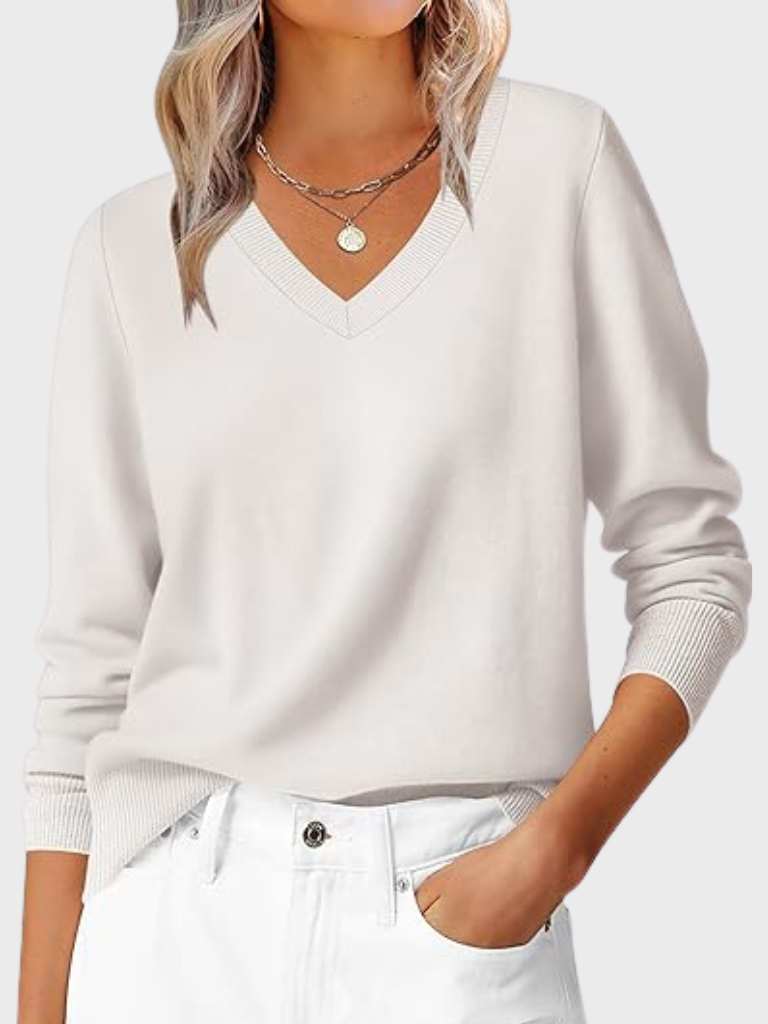 Audrey™ Cozy V-Neck Knit Sweater