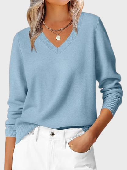 Audrey™ Cozy V-Neck Knit Sweater