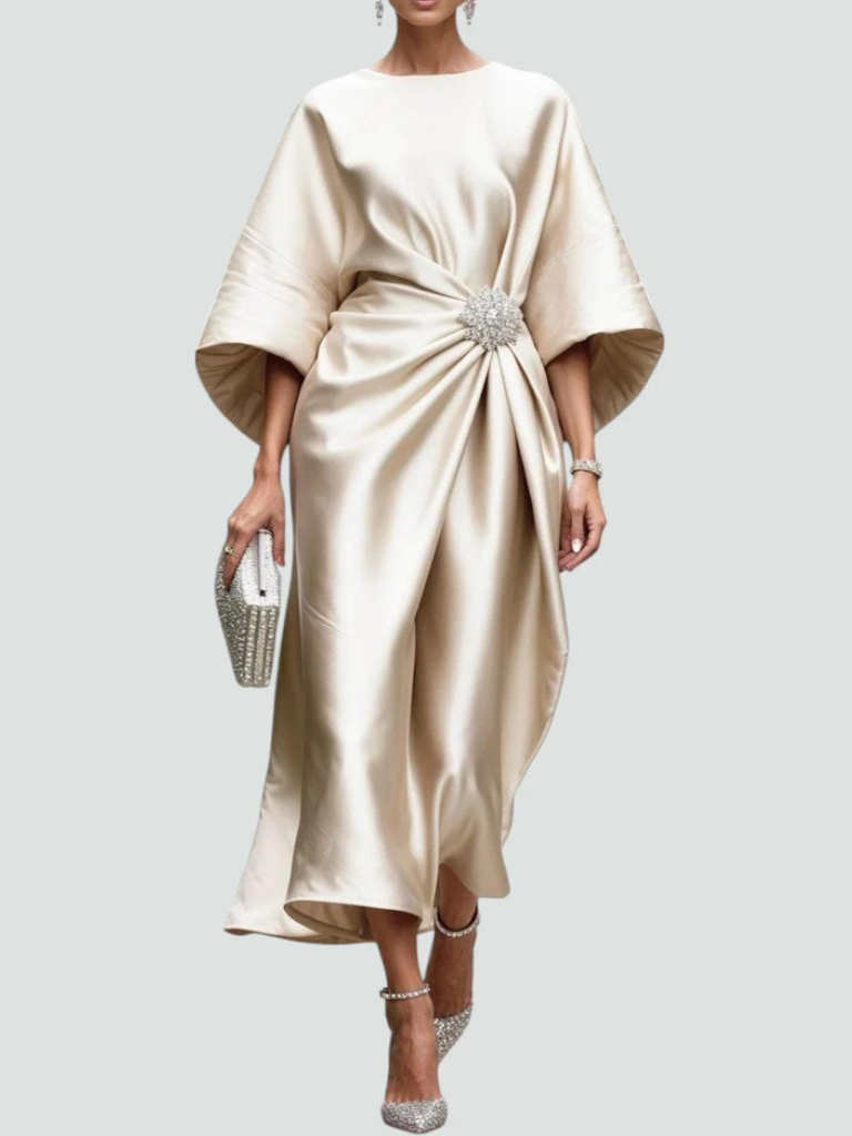 Camille™ Satin Beaded Dress