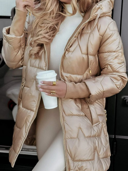 Evelyn™ Hooded Mid-Length Coat