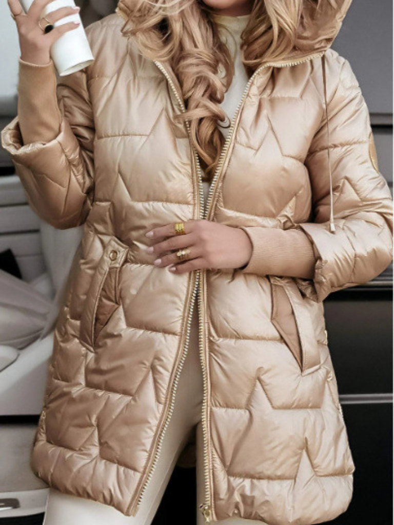 Evelyn™ Hooded Mid-Length Coat