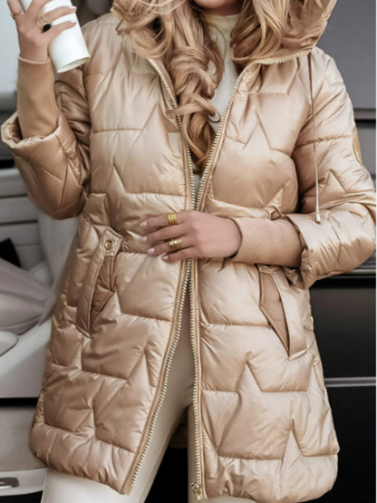 Evelyn™ Hooded Mid-Length Coat