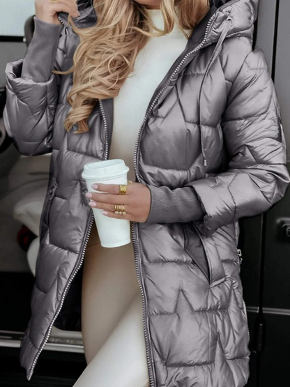 Evelyn™ Hooded Mid-Length Coat