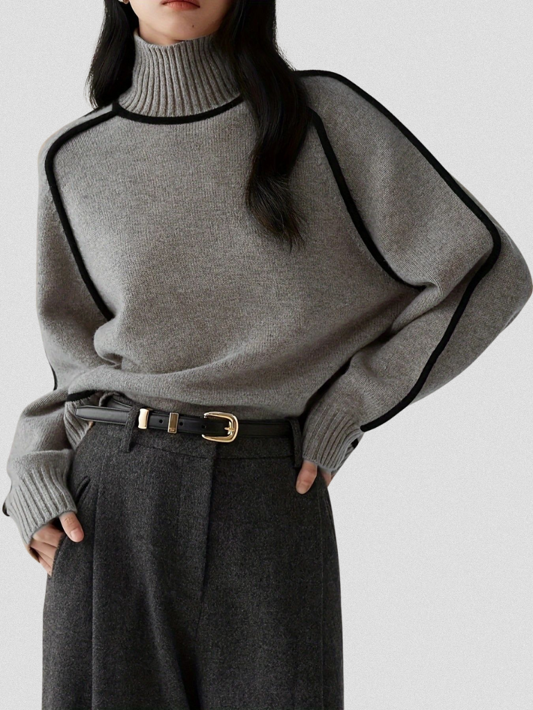 Charlotte™ Cozy Contrast Knit Sweater