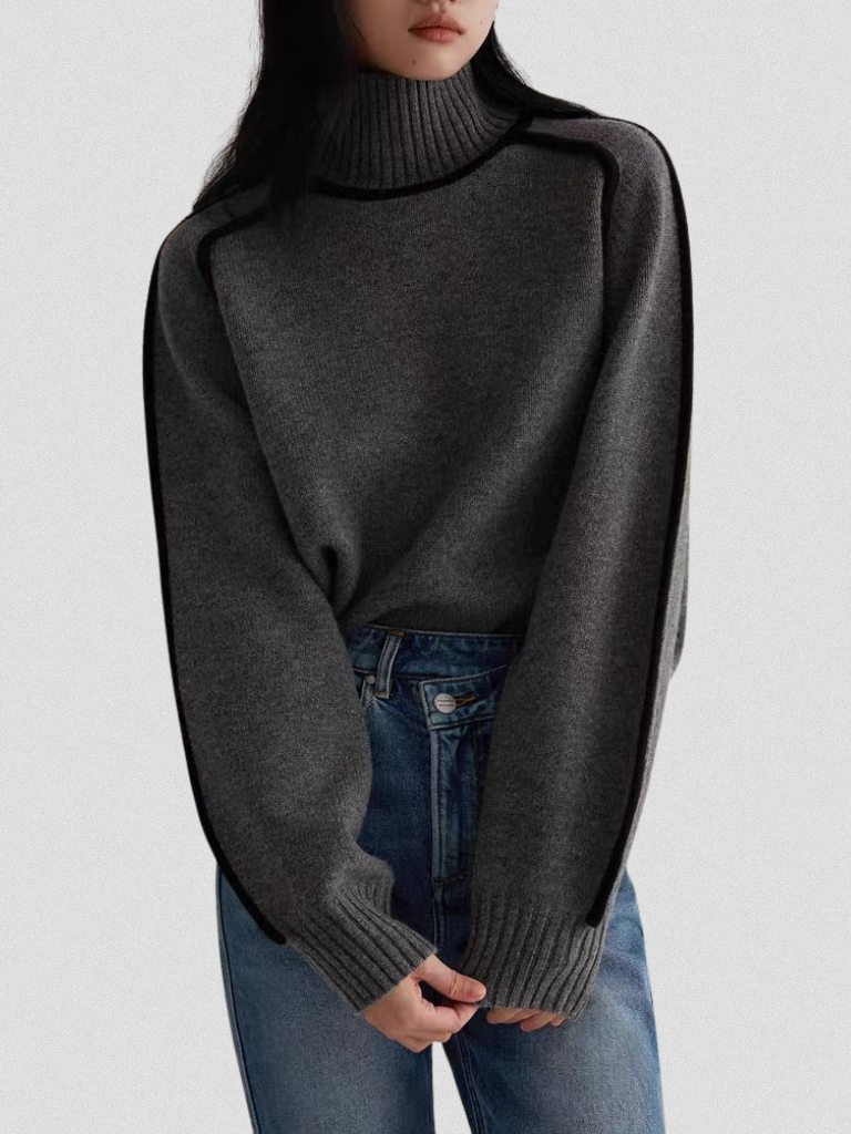 Charlotte™ Cozy Contrast Knit Sweater