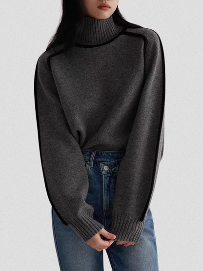 Charlotte™ Cozy Contrast Knit Sweater