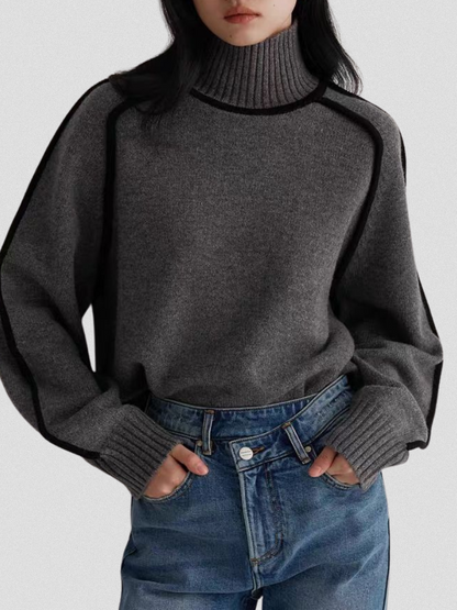 Charlotte™ Cozy Contrast Knit Sweater