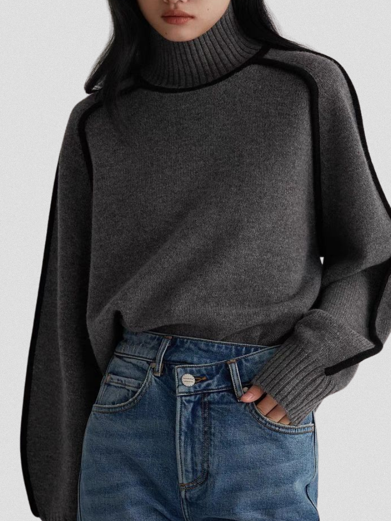 Charlotte™ Cozy Contrast Knit Sweater