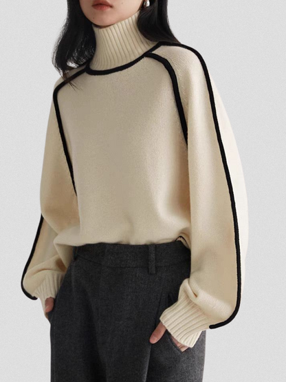 Charlotte™ Cozy Contrast Knit Sweater