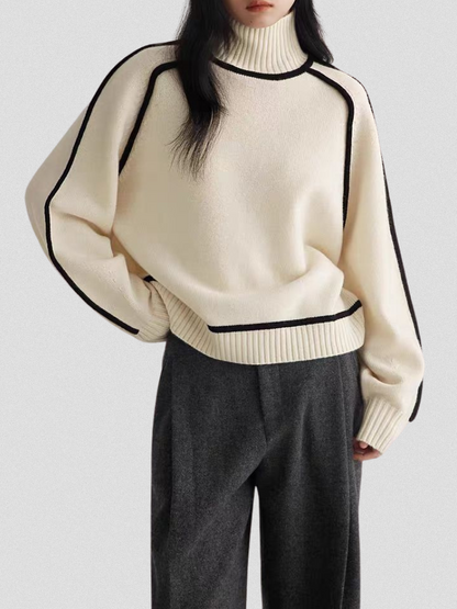 Charlotte™ Cozy Contrast Knit Sweater