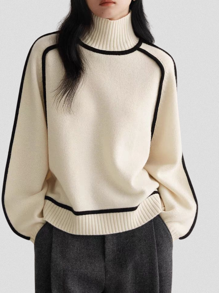 Charlotte™ Cozy Contrast Knit Sweater