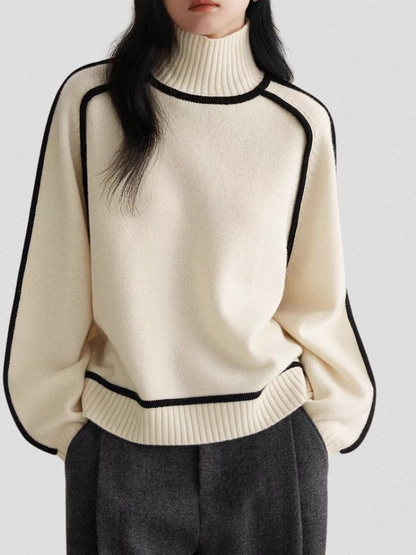 Charlotte™ Cozy Contrast Knit Sweater