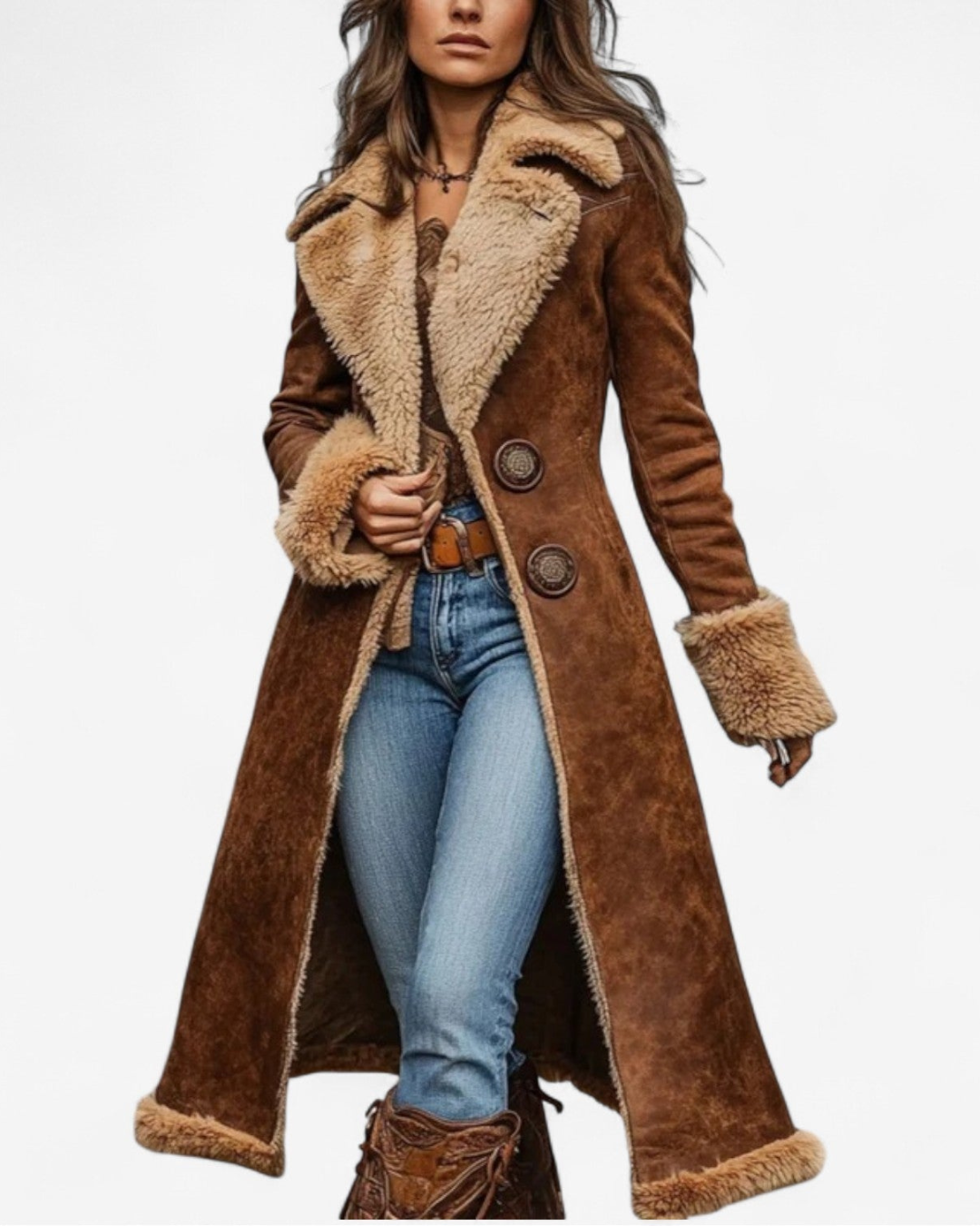 Arden™ – Shearling-Lined Suede Coat