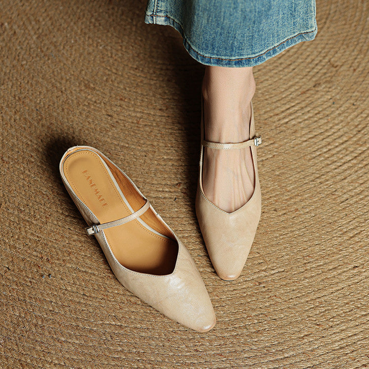 Elodie™ Leather Mary Jane Mules