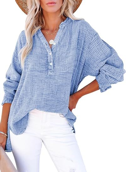AYLA™ – Avslappnad blus med v-ringning