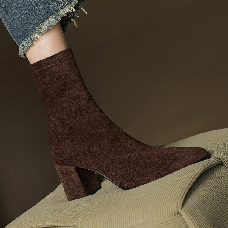 Marcelle™ Leather Block Heel Boots