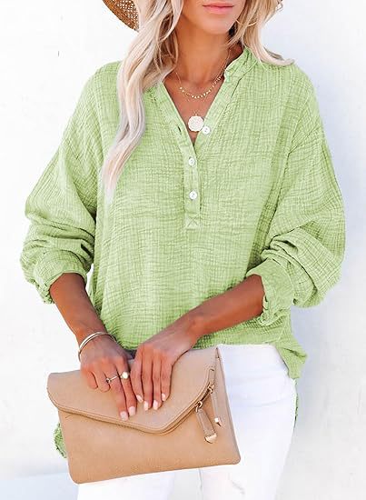 AYLA™ – Avslappnad blus med v-ringning