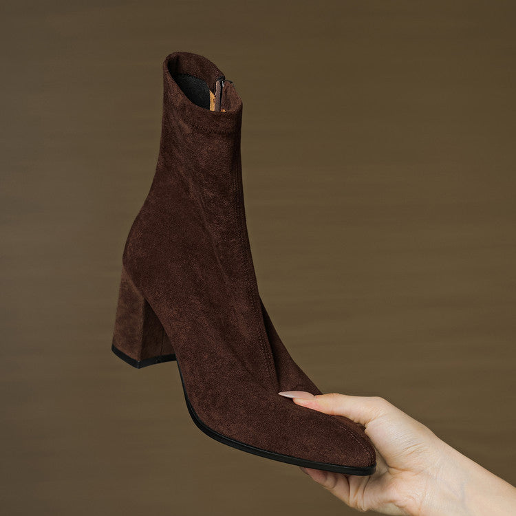 Marcelle™ Leather Block Heel Boots