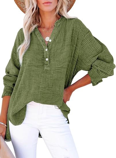 AYLA™ – Avslappnad blus med v-ringning