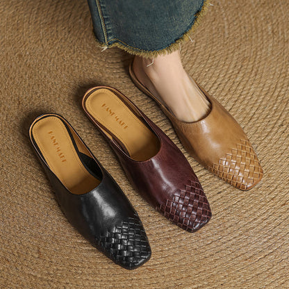 Elowyn™ Woven Leather Mule