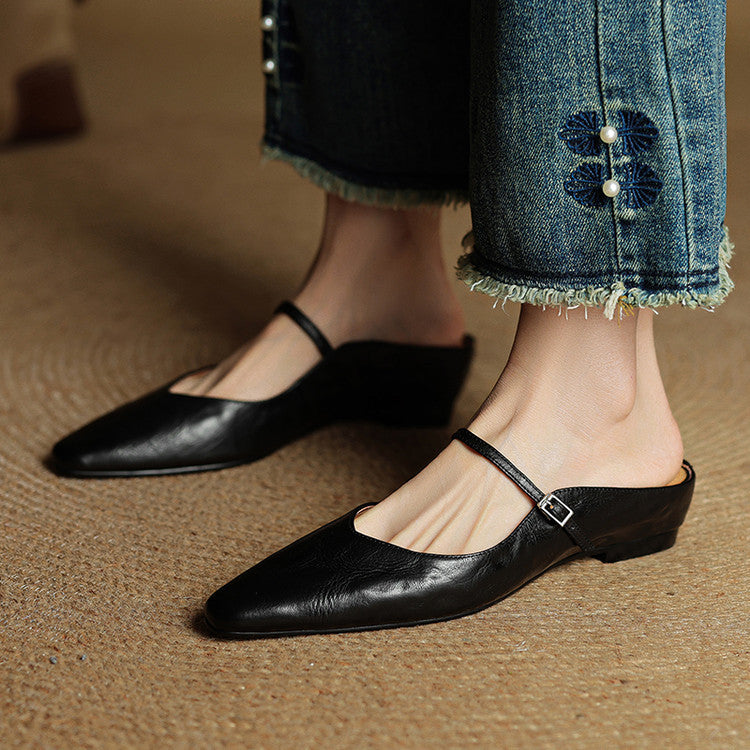Elodie™ Leather Mary Jane Mules