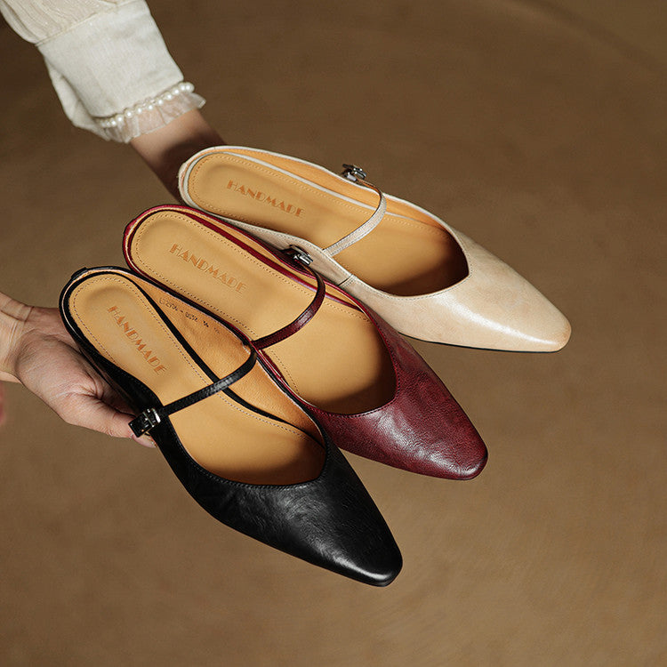 Elodie™ Leather Mary Jane Mules