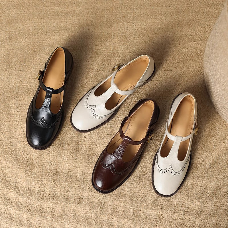 Ysolenne | Eleganta T-Bar Mary Janes