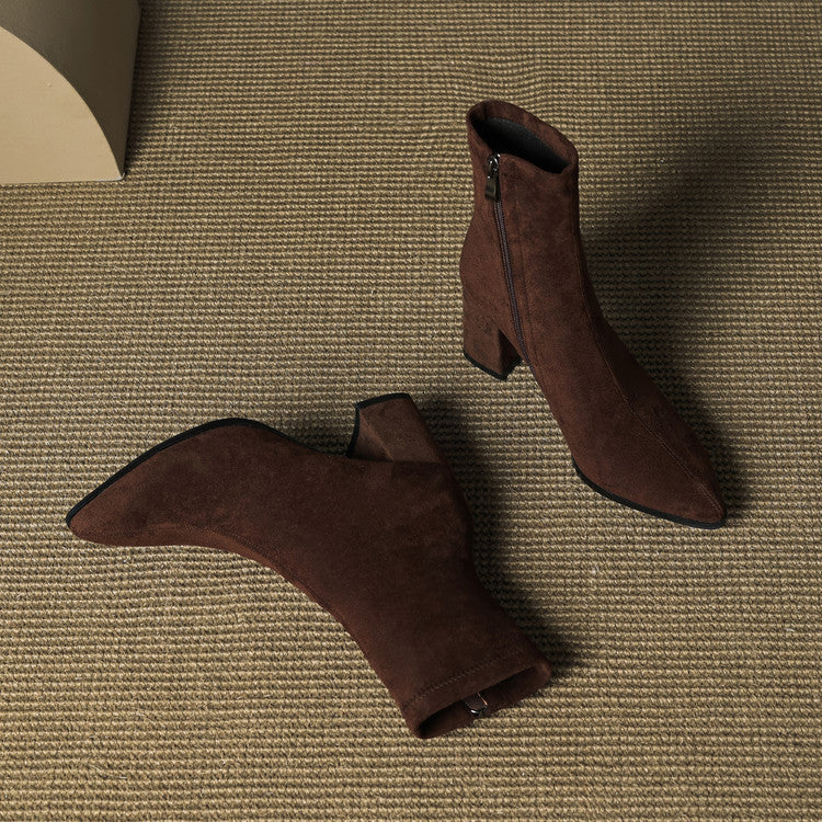 Marcelle™ Leather Block Heel Boots