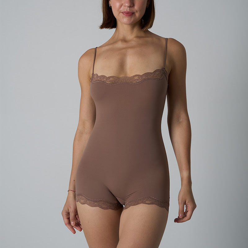 MARILYN™ - Snygg smal sömlös bodysuit med spaghettiband