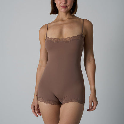 MARILYN™ - Snygg smal sömlös bodysuit med spaghettiband