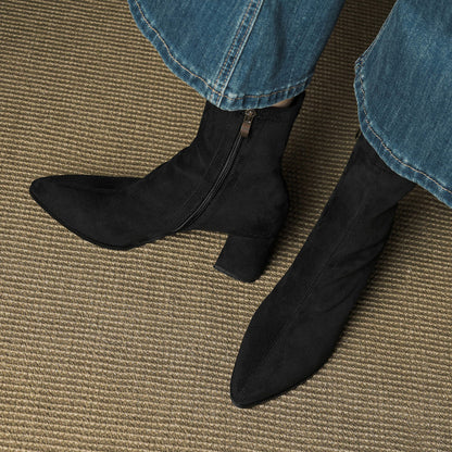 Marcelle™ Leather Block Heel Boots