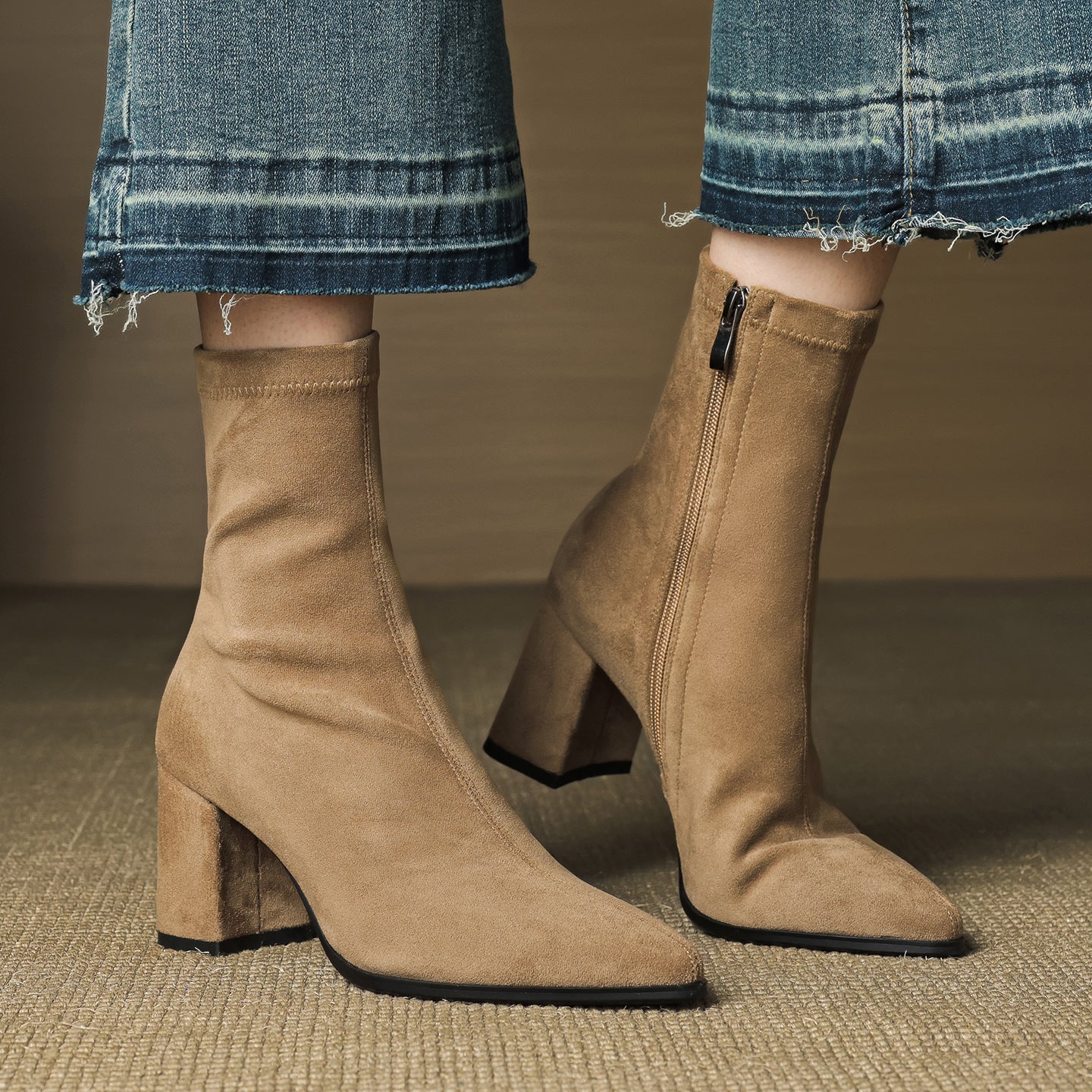 Marcelle™ Leather Block Heel Boots