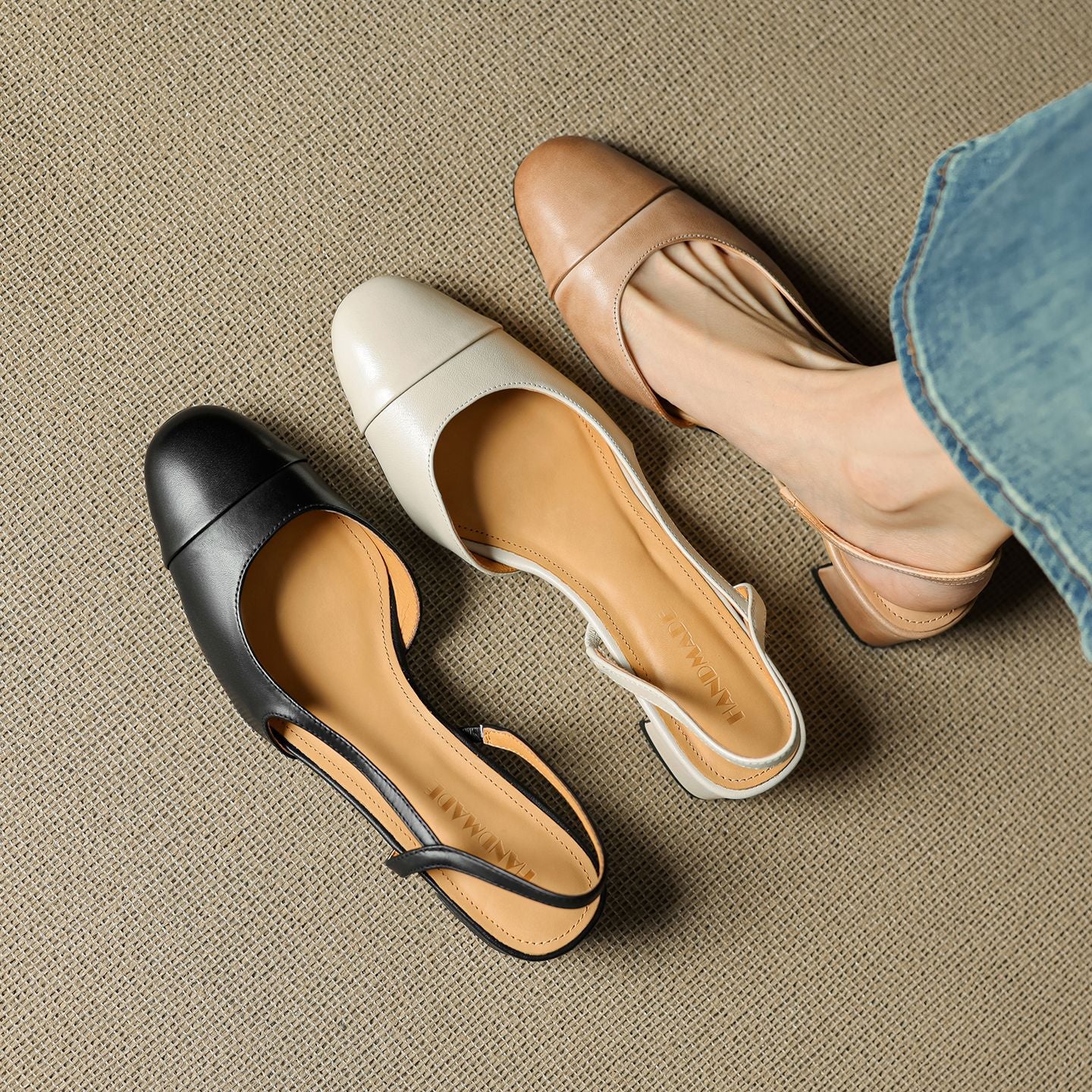 Maribel™ Leather Slingback Pumps